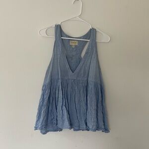 KOCH Blue Babydoll Racerback Tank Top